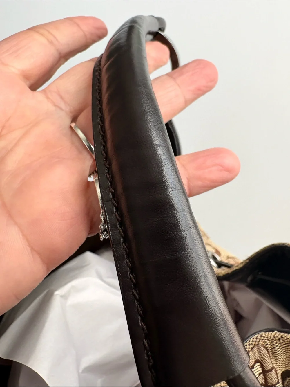 Gucci Horsebit Hobo Bag Canvas/Leather  Large Tote EUC 506631